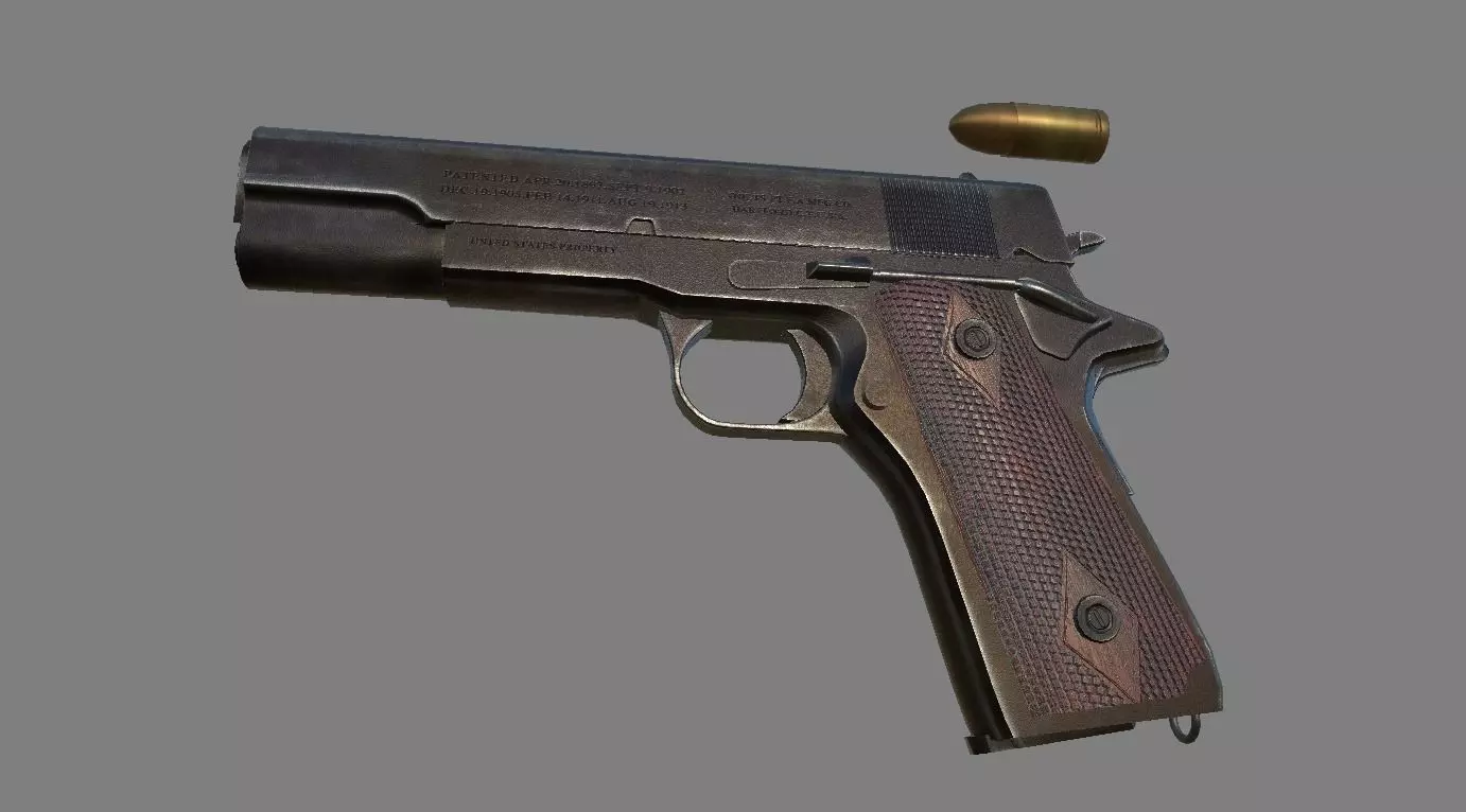 Pistol Colt M1911  3D model_0