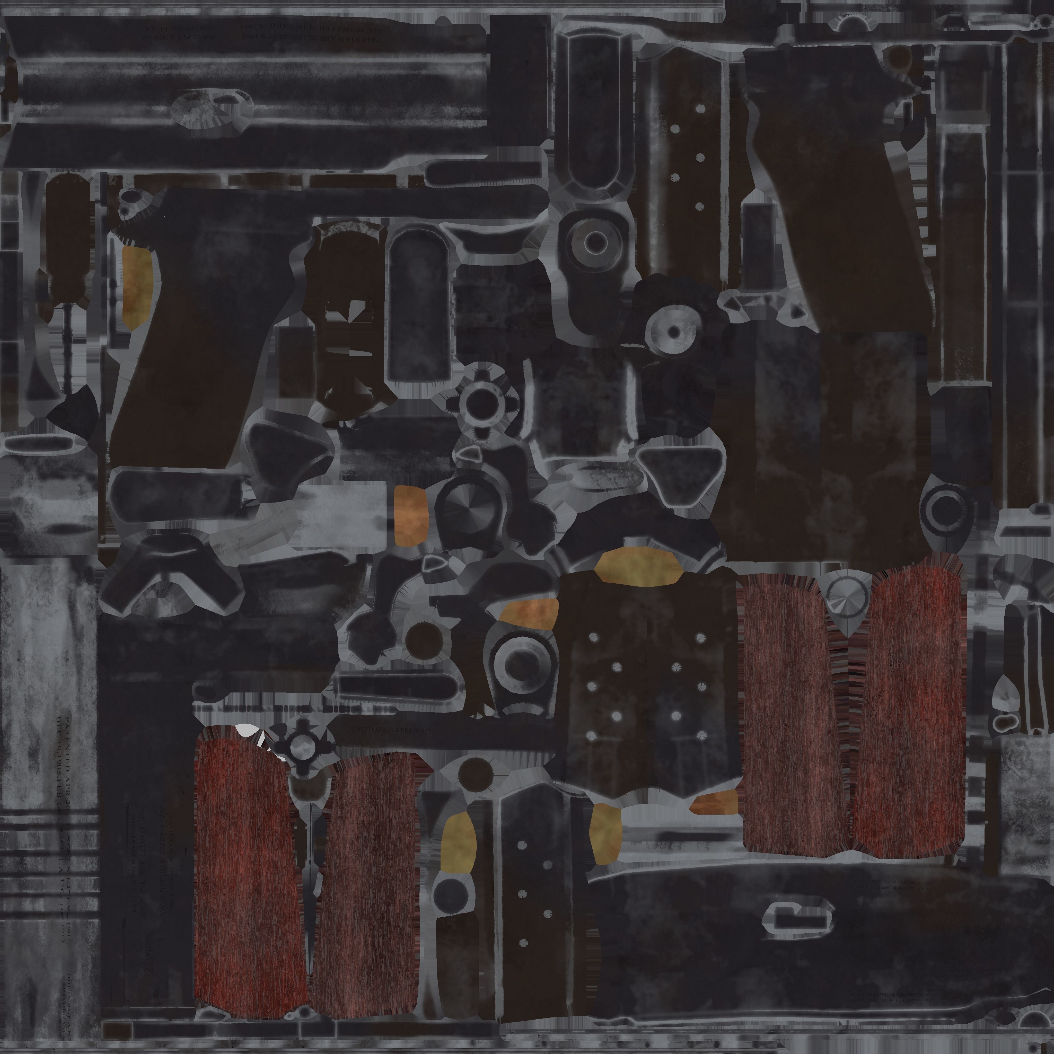 Pistol Colt M1911  3D model_6