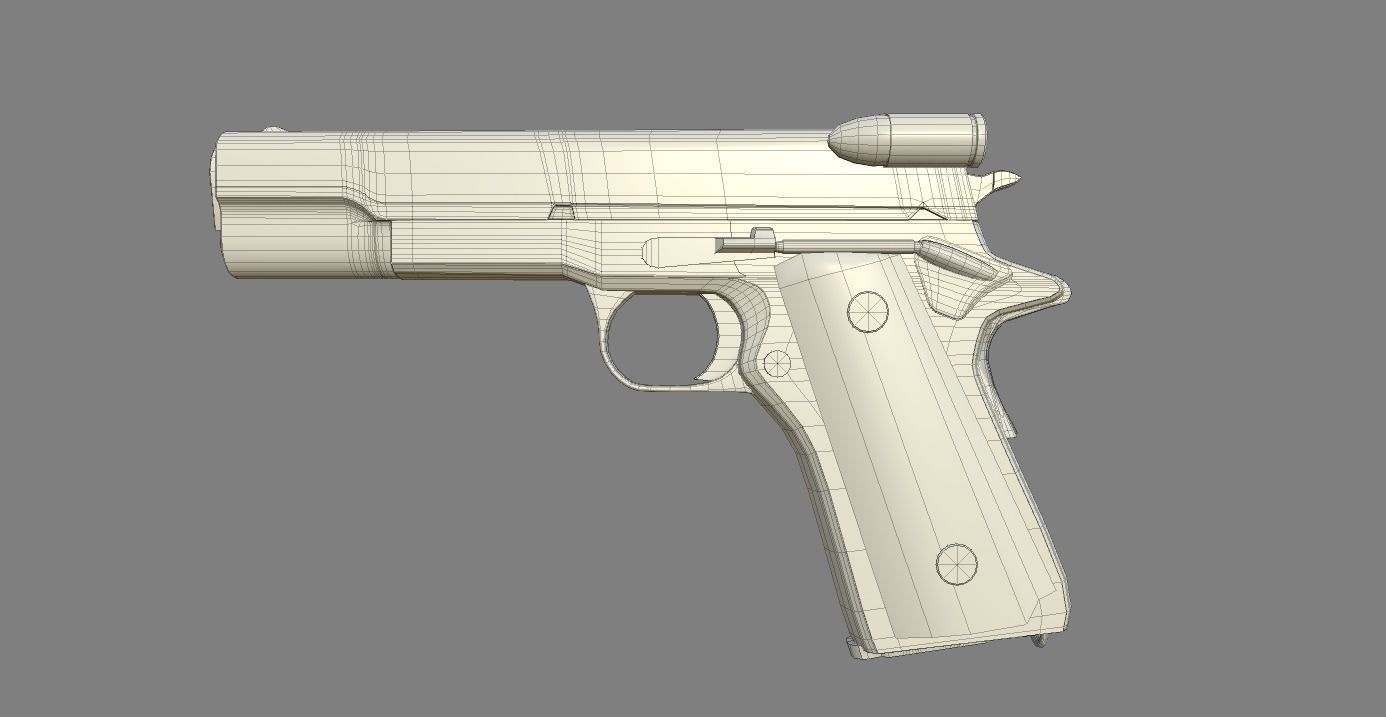 Pistol Colt M1911  3D model_8