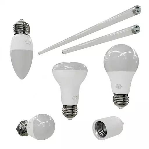 Modern LED Light Bulbs Collection 3D model