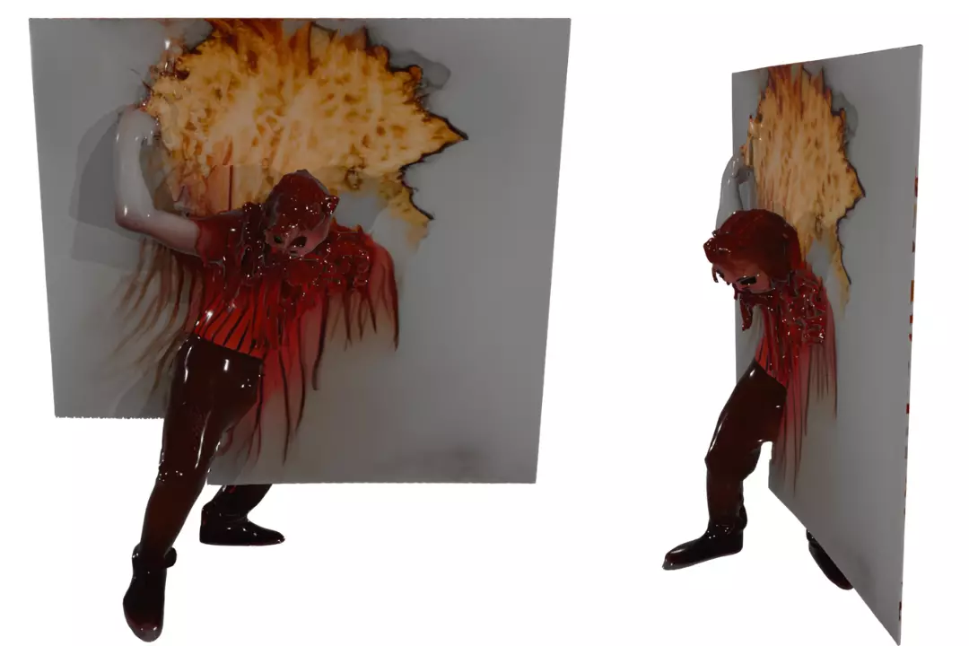 Man in Wall Free 3D model