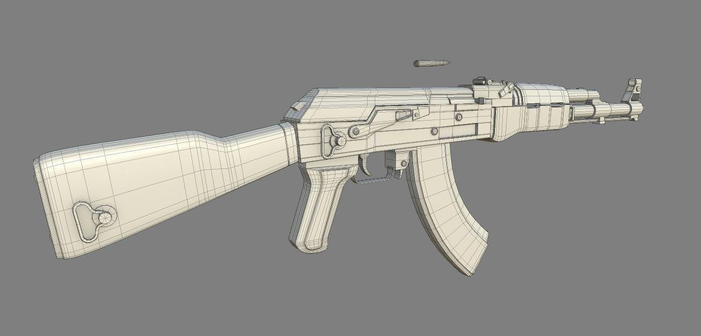 AK-47 ak - rifle 3D model_6