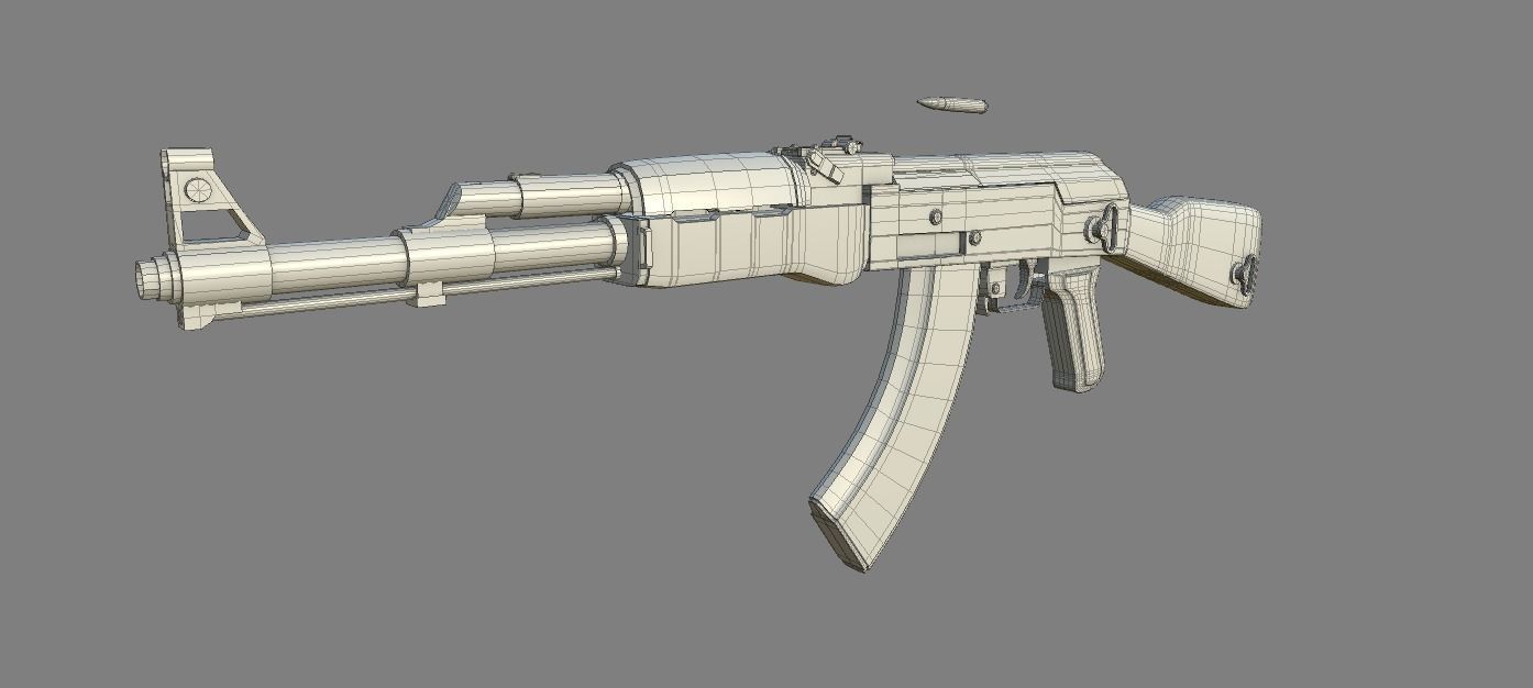 AK-47 ak - rifle 3D model_4