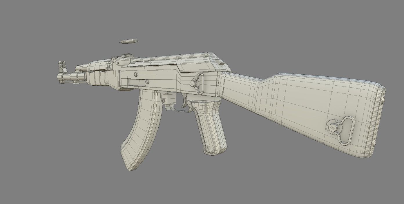AK-47 ak - rifle 3D model_5