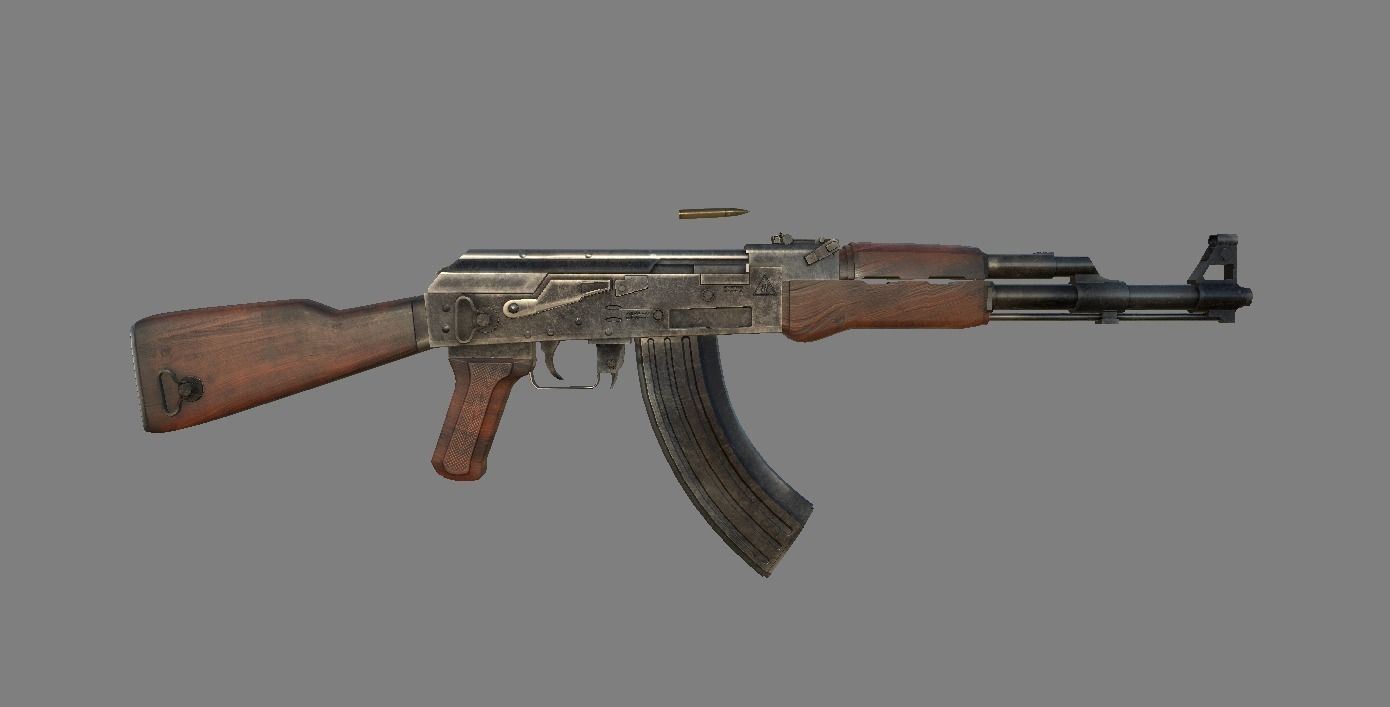 AK-47 ak - rifle 3D model_1