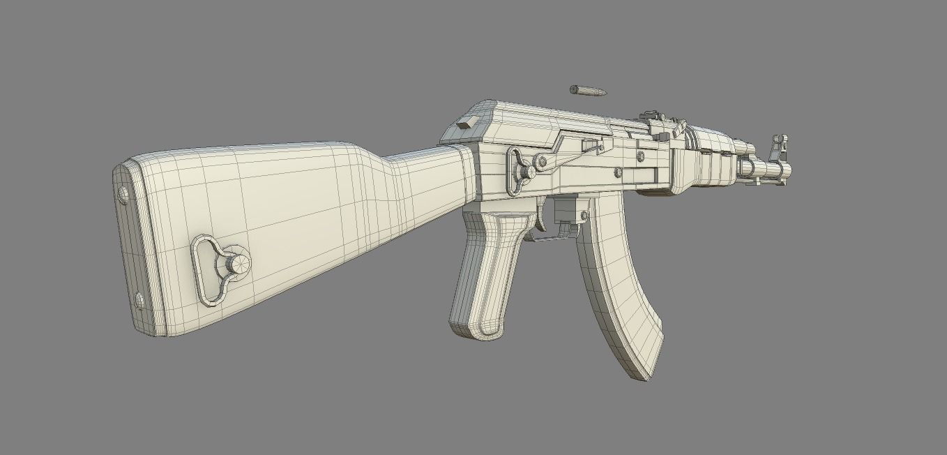 AK-47 ak - rifle 3D model_3