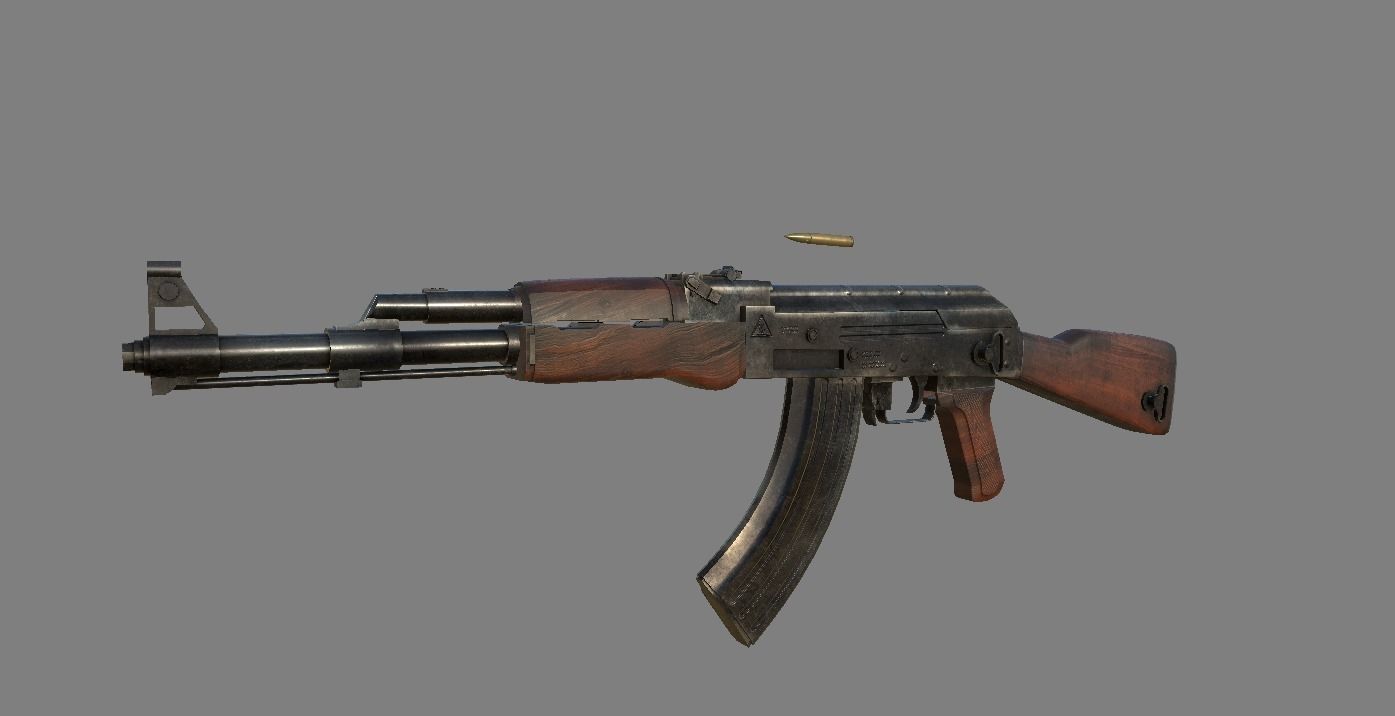 AK-47 ak - rifle 3D model_2