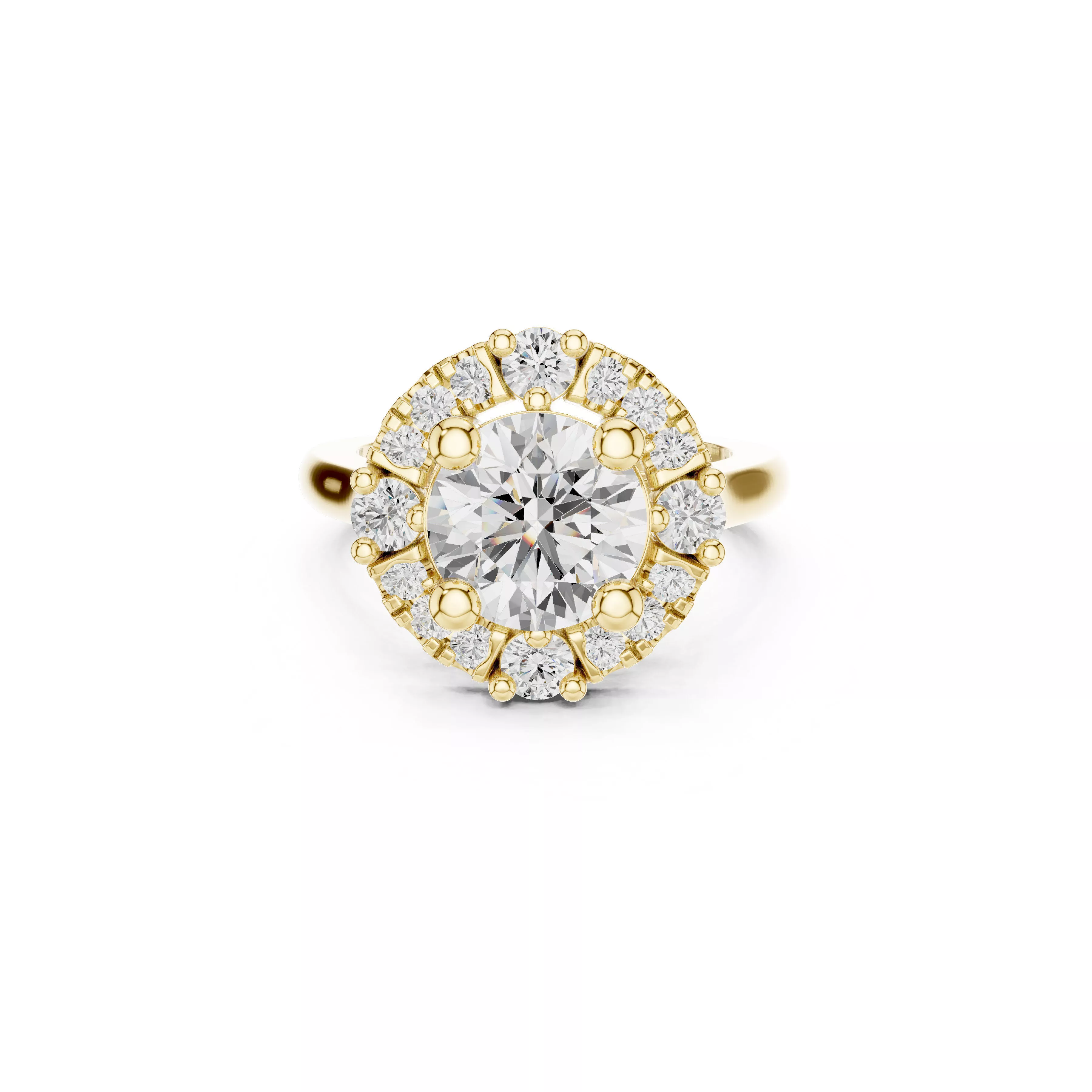 Luxury Diamond Ring Jewelry CAD 3DM STL M-330 3D print model