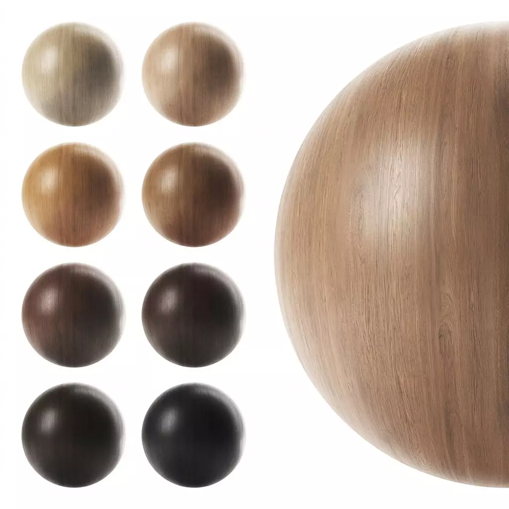 Seamless PBR Wood Material Collection Texture