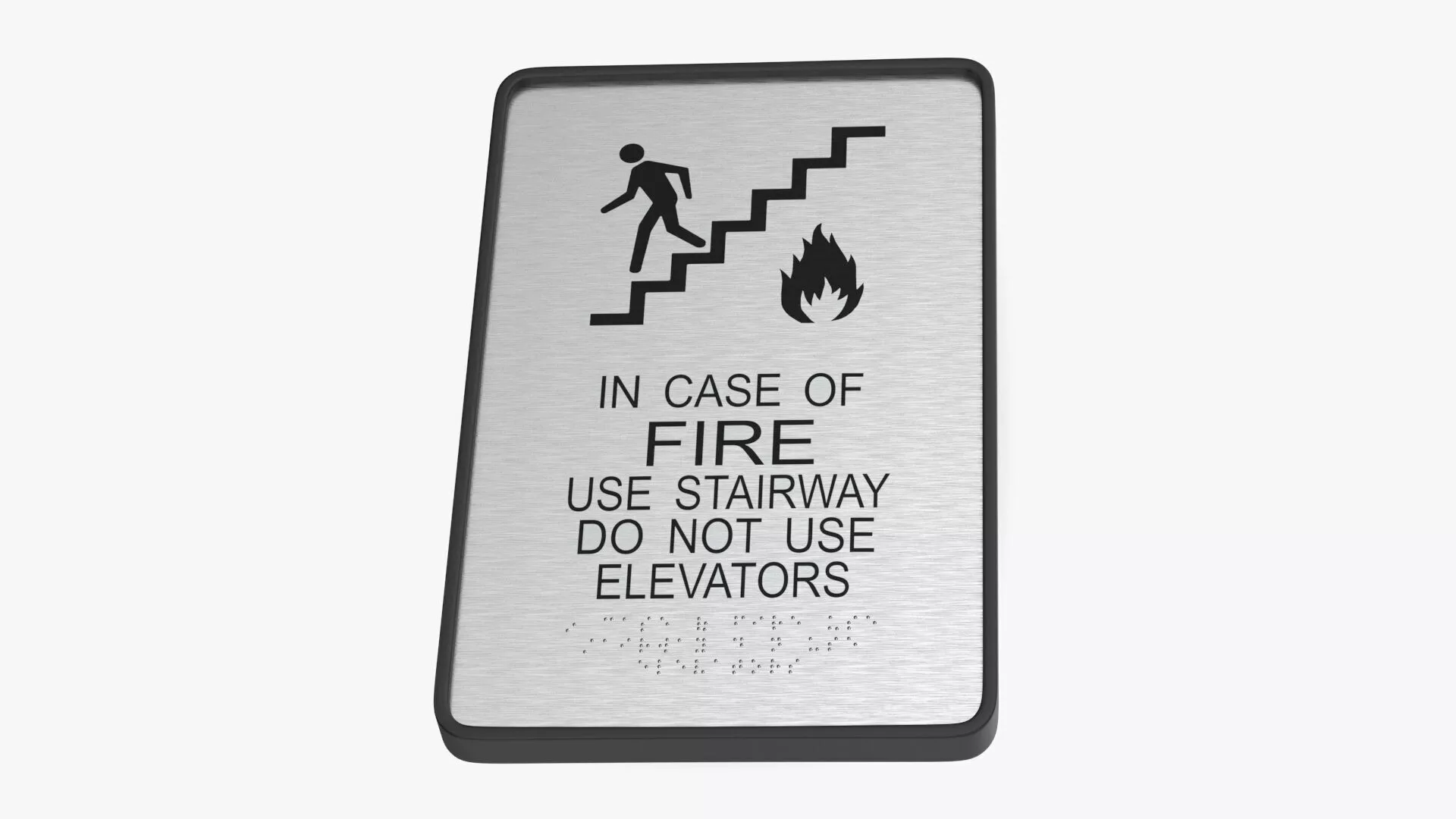 In Case of Fire Sign 3D model