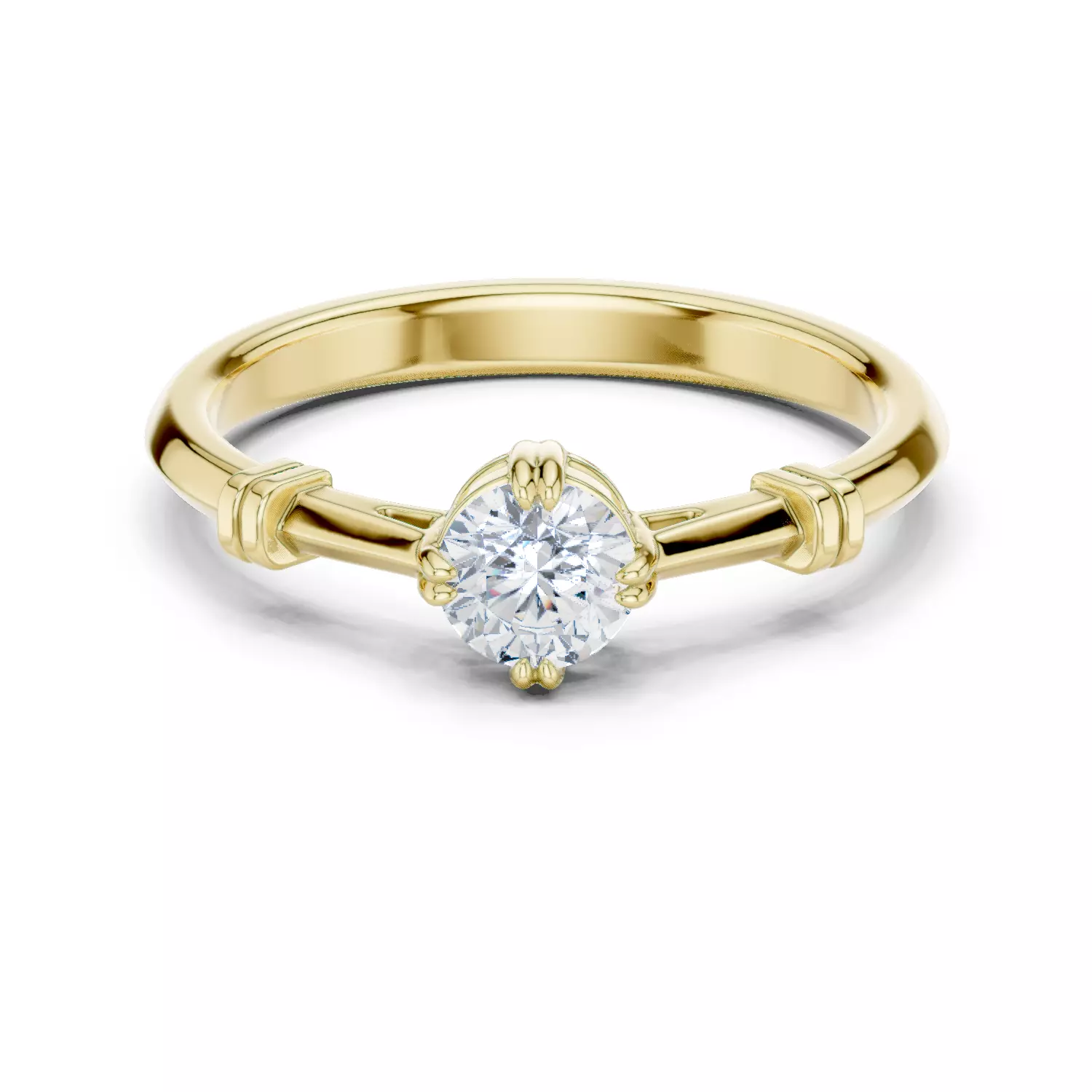 Women solitaire ring 3dm render detail 3D print model 3D print model