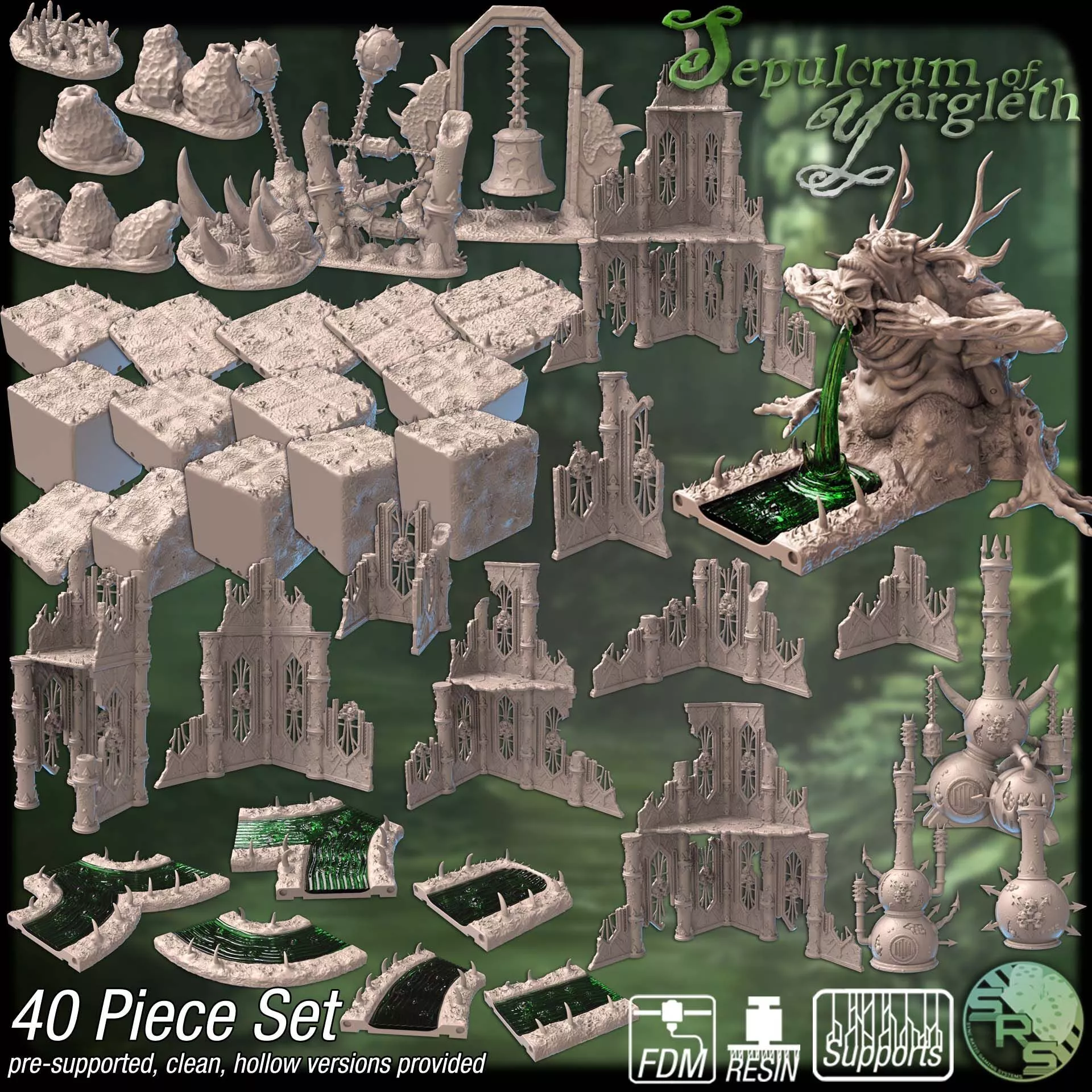 Disease Ruins Terrain Set 3D print model