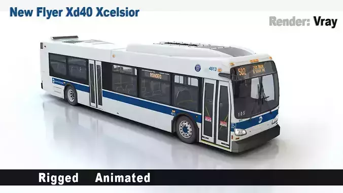 New Flyer Xd40 Xcelsior 3D model