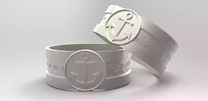Mens Nautical Ring 3D print model