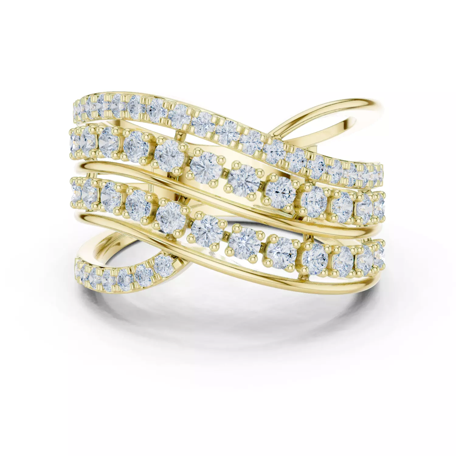 Diamond jewelry ring for woman 3D print model 3D print model