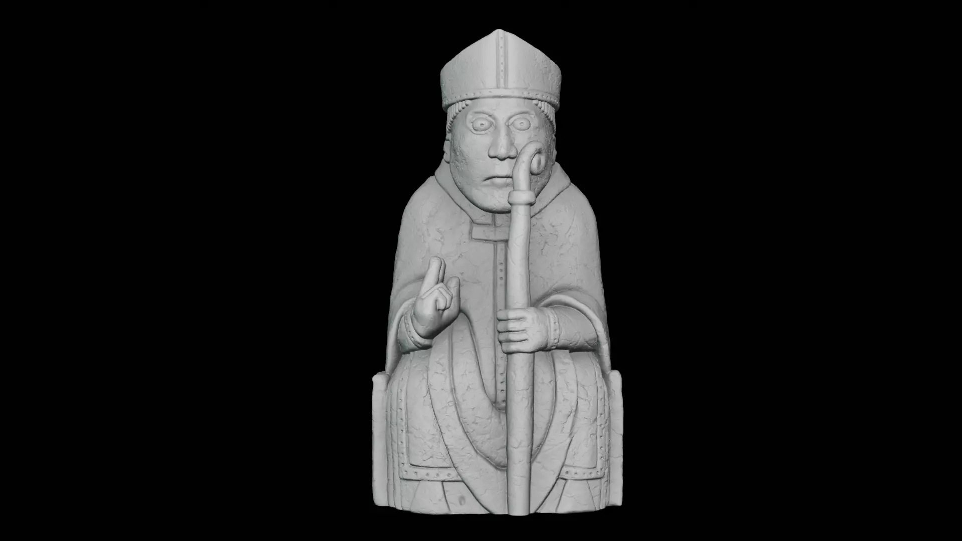 The Lewis chess bishop pieces for 3d printing 3D print model