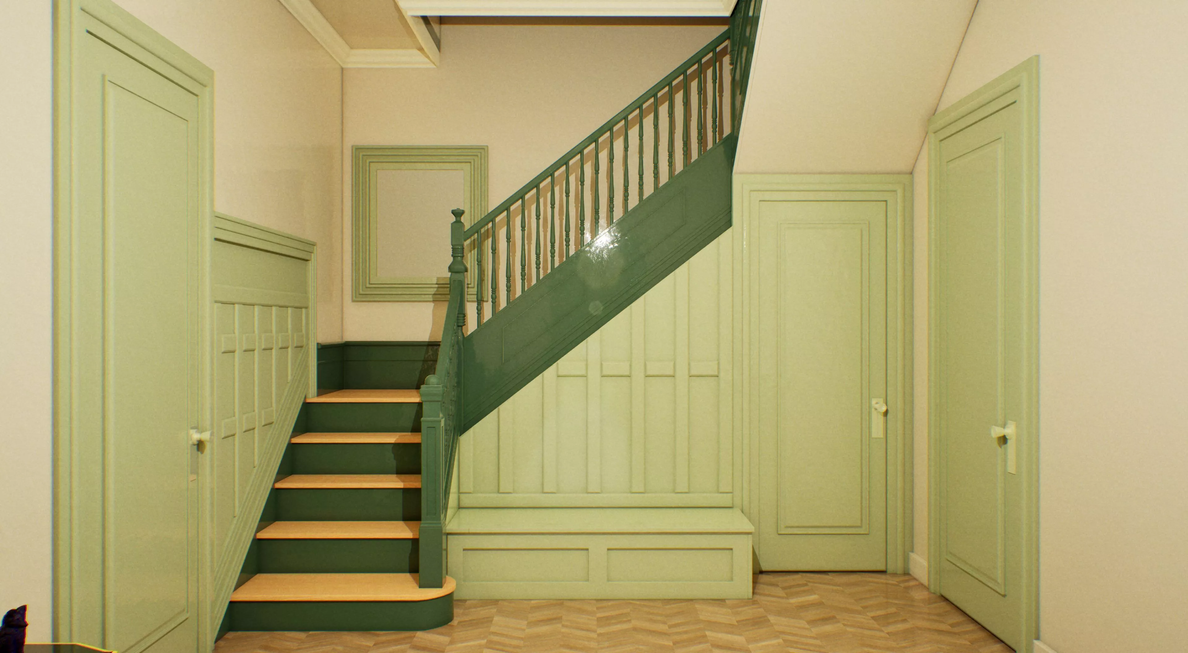 House Entry Hall 3d Scene Low-poly 3D model