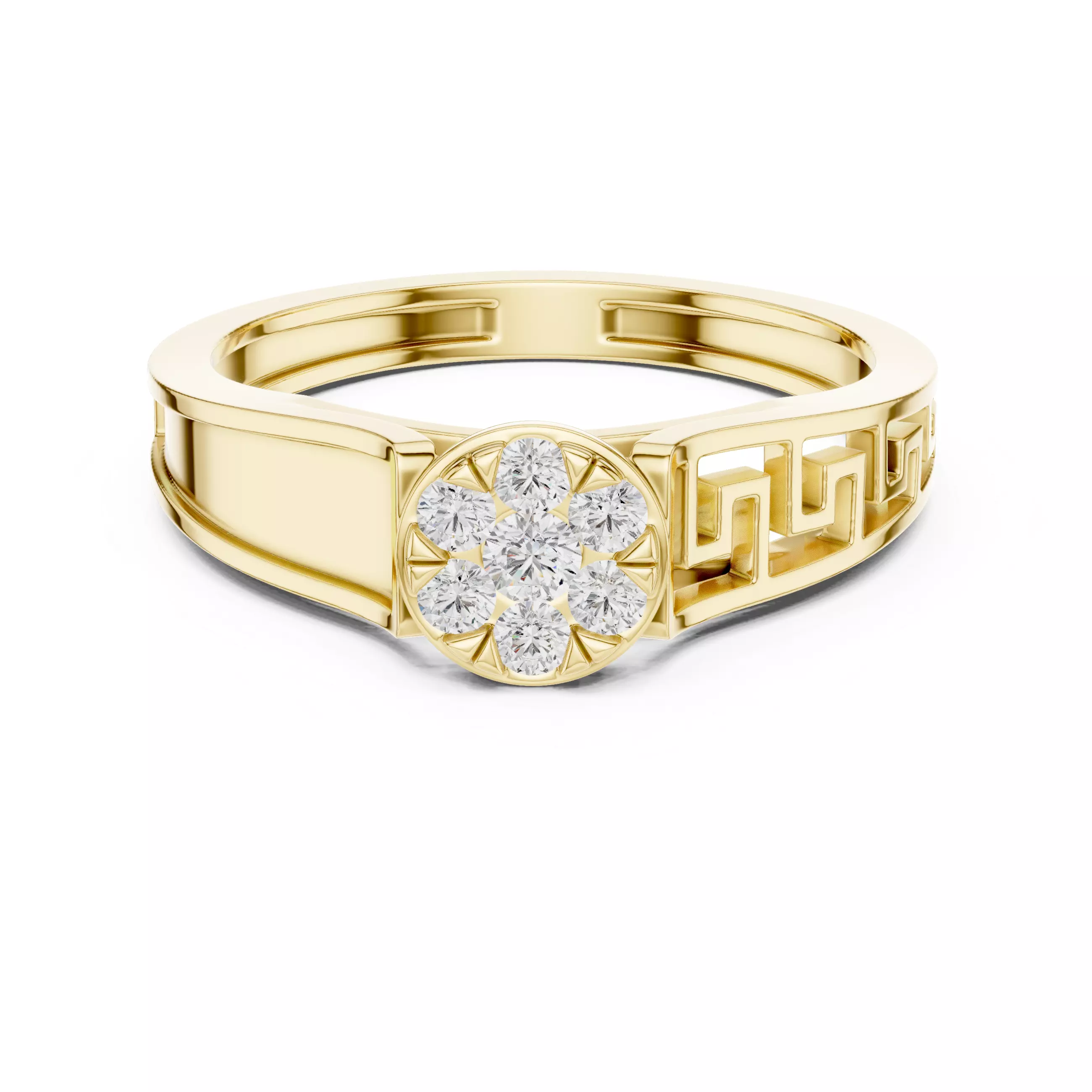 Diamond jewelry ring for woman 3D print model 3D print model