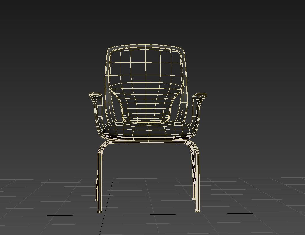chair office Low-poly 3D model_5