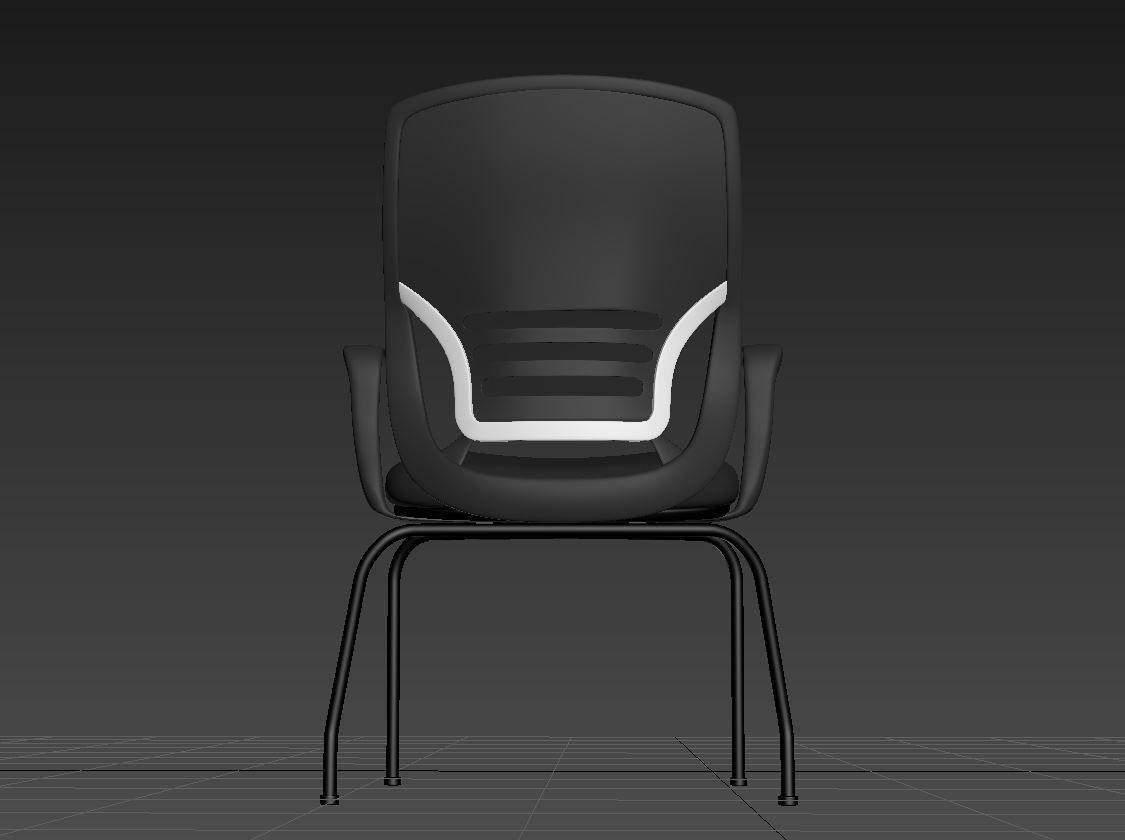 chair office Low-poly 3D model_3