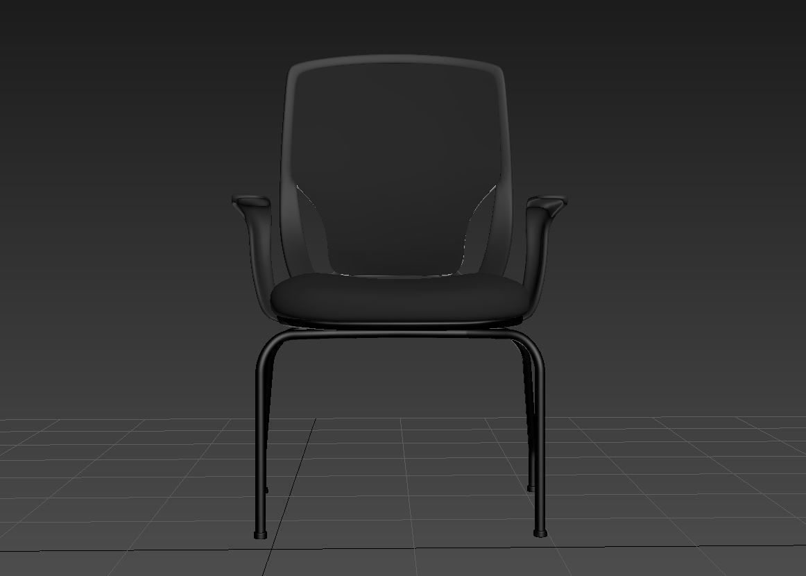 chair office Low-poly 3D model_1