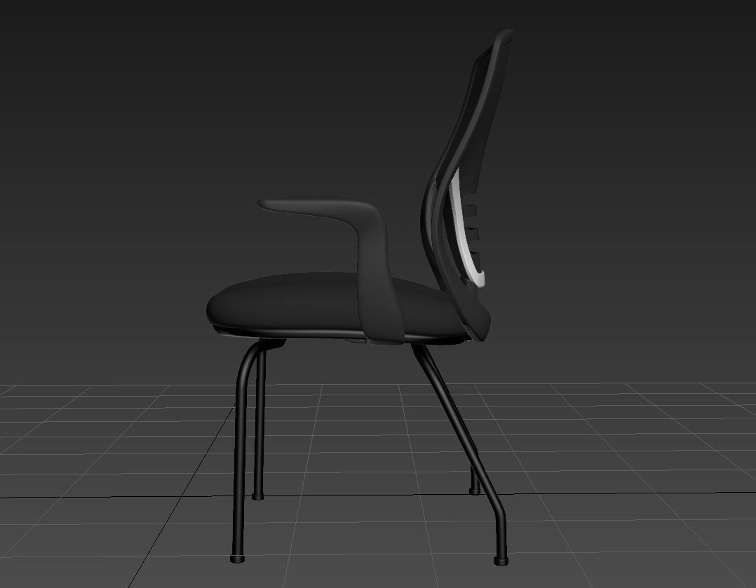 chair office Low-poly 3D model_2