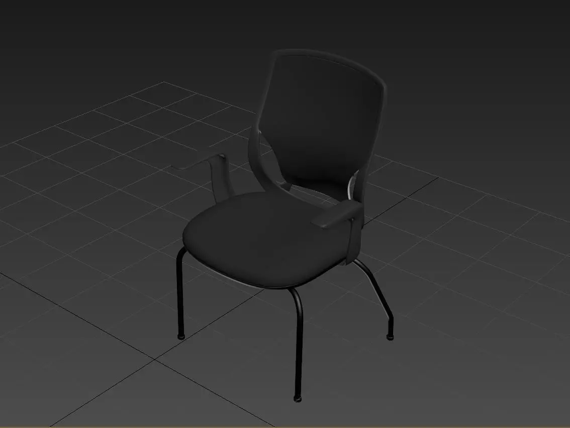 chair office Low-poly 3D model_0
