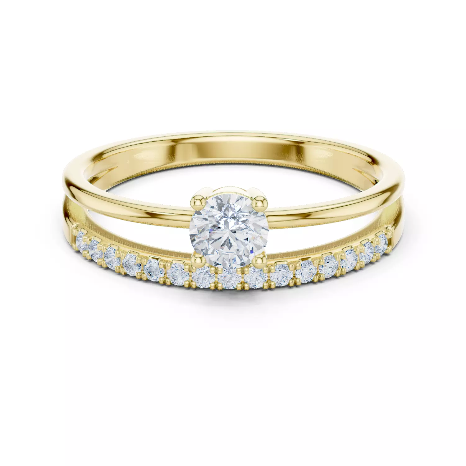 Diamond jewelry ring for woman 3D print model 3D print model