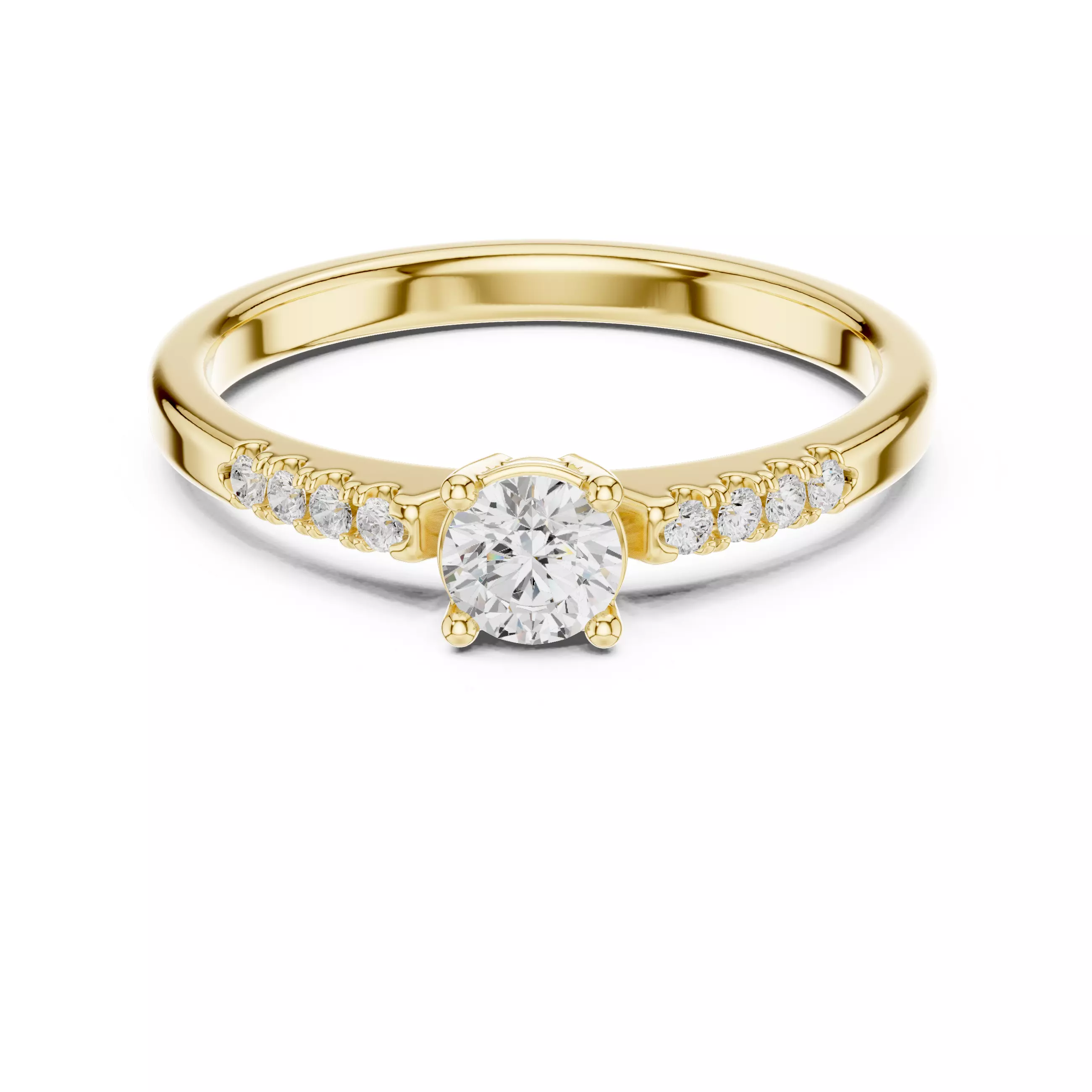 Diamond jewelry ring for woman 3D print model 3D print model