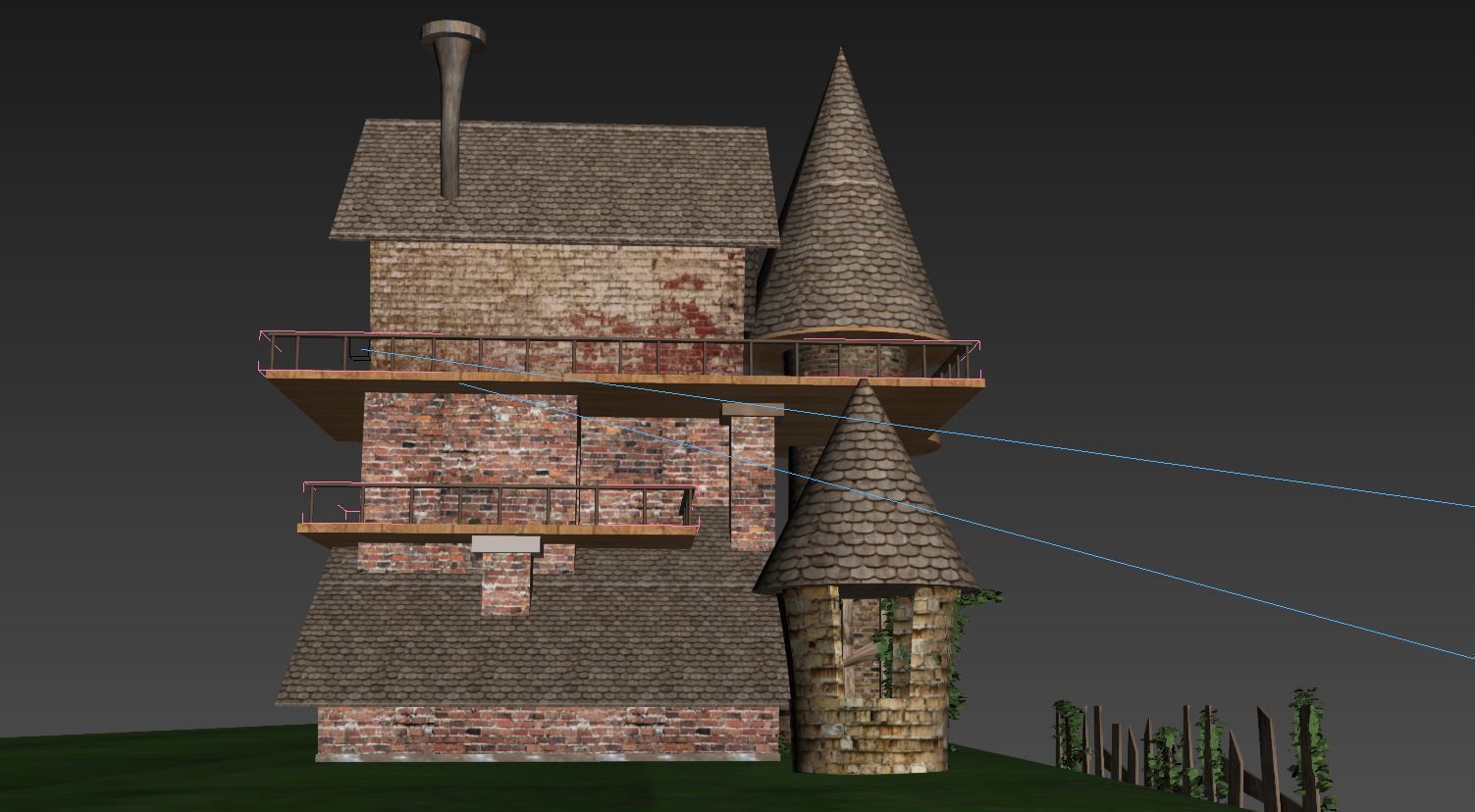 Cartoon House Low-poly 3D model_5