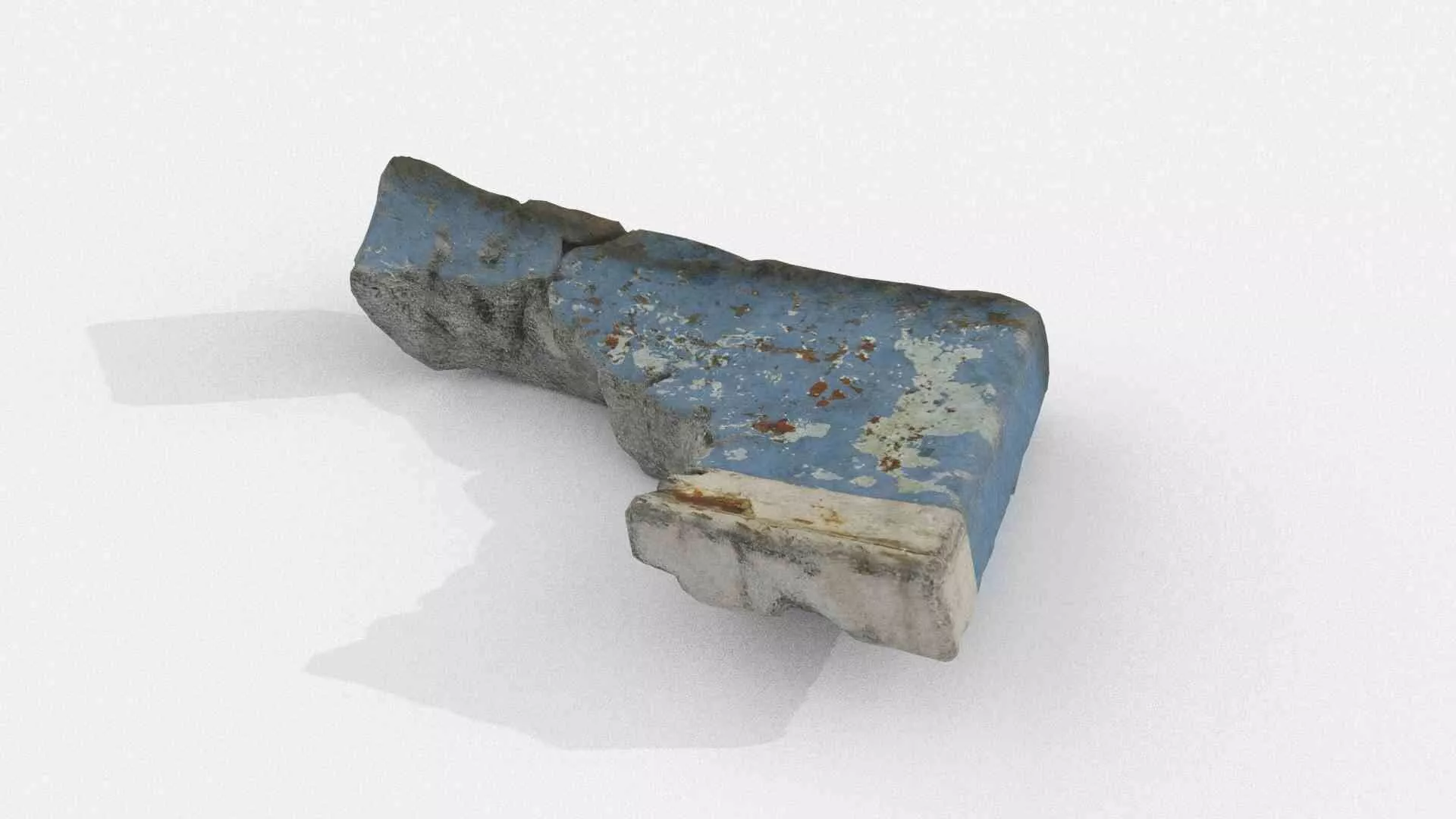 Industrial Building Collapse Piece Low-poly 3D model