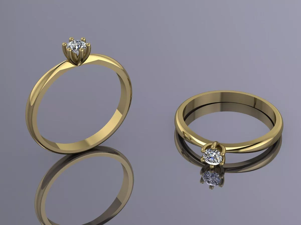 Diamond Ring Luxury Jewelry 3D print model