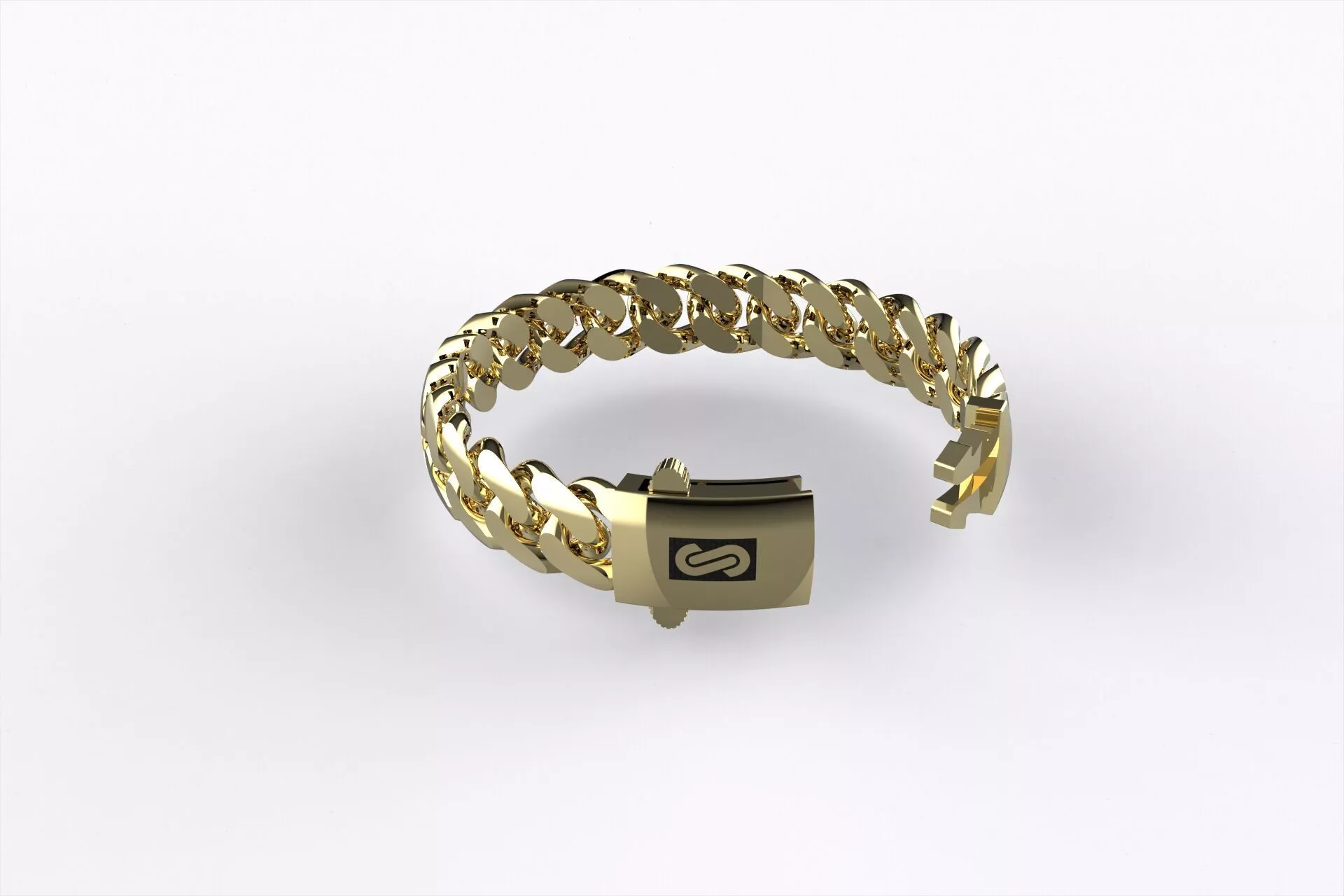 MONACO CHAIN BRACELET 9MM READY TO CAST 3D print model