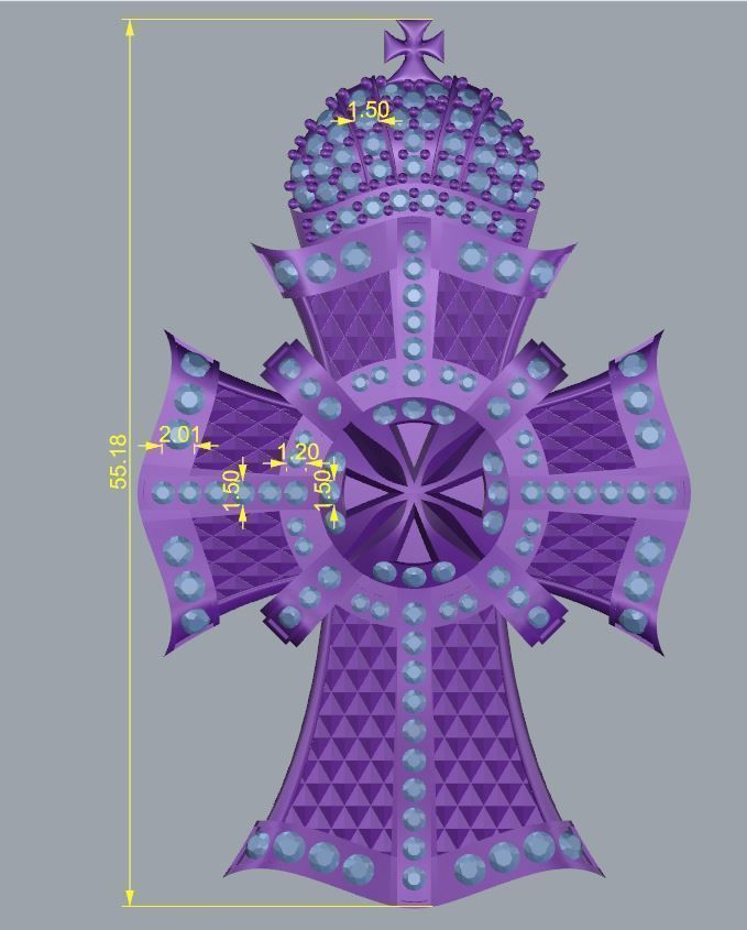 Crucifix cross 6 3D print model_1