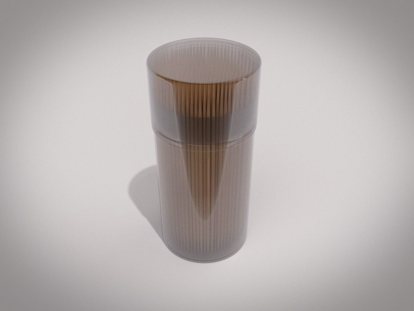 Toothpicks and container Free 3D model_4