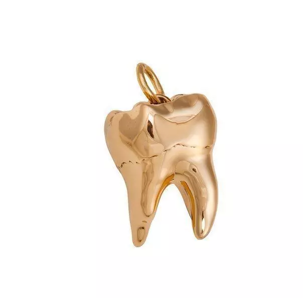 Pendant gold tooth charm 3D print model_0