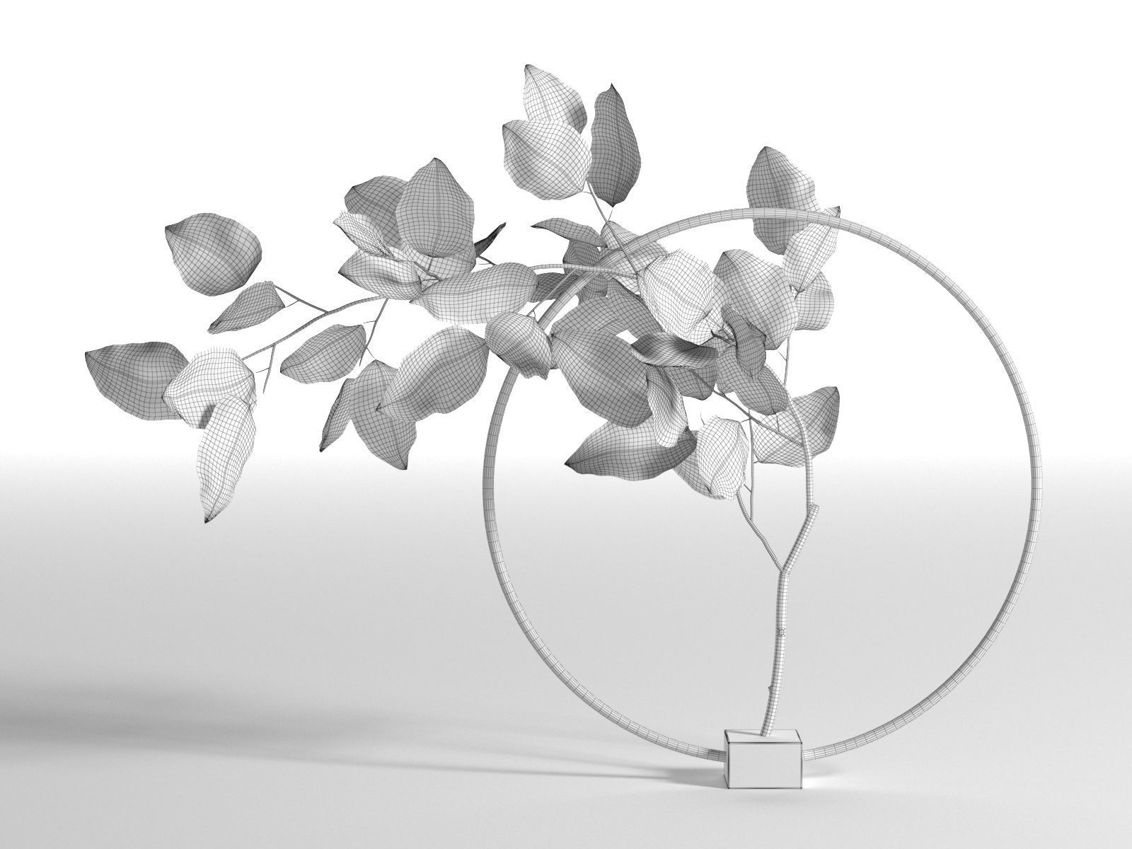 Natura Morta Circular Support in Brass 3D model_4