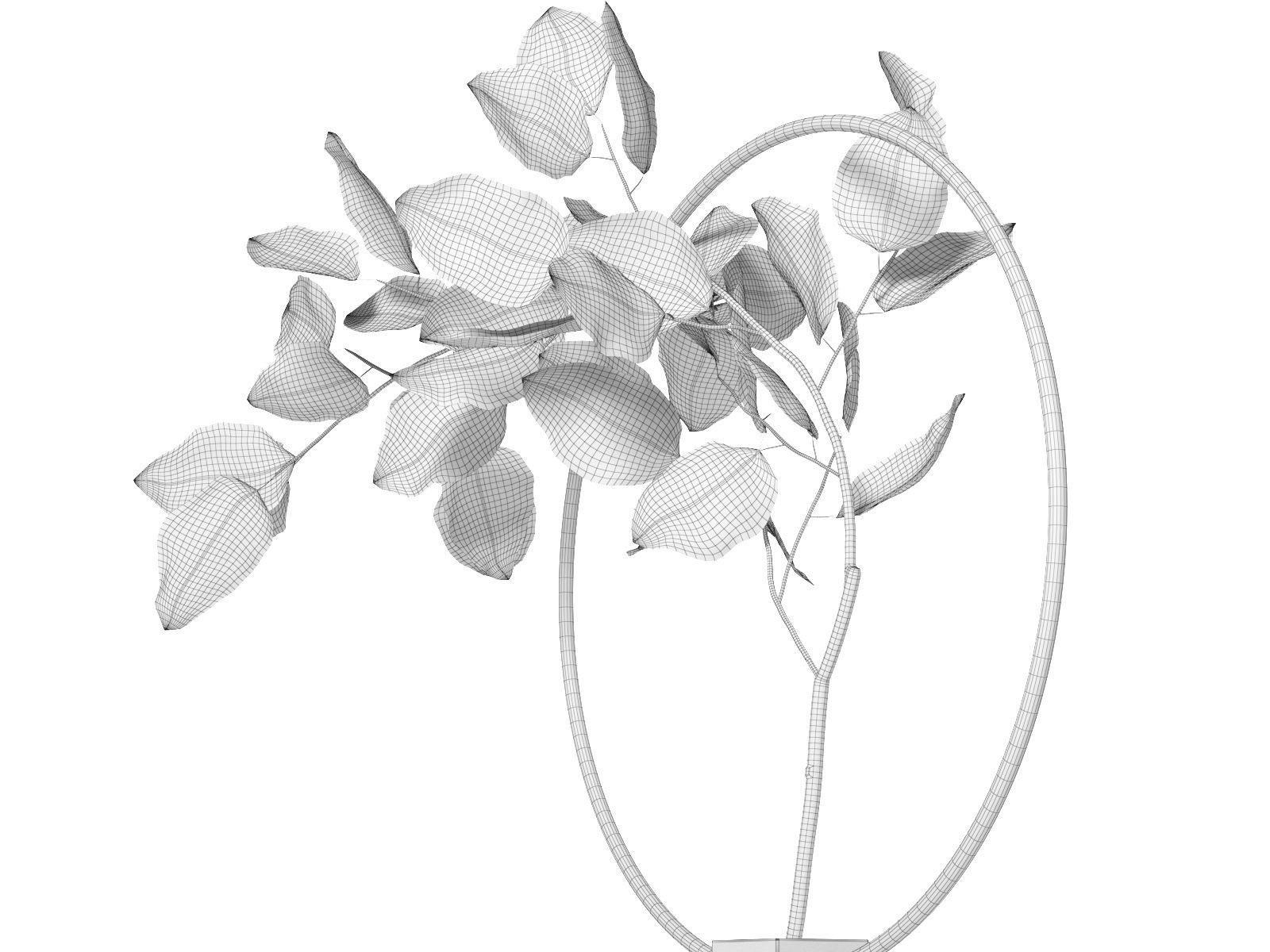 Natura Morta Circular Support in Brass 3D model_3