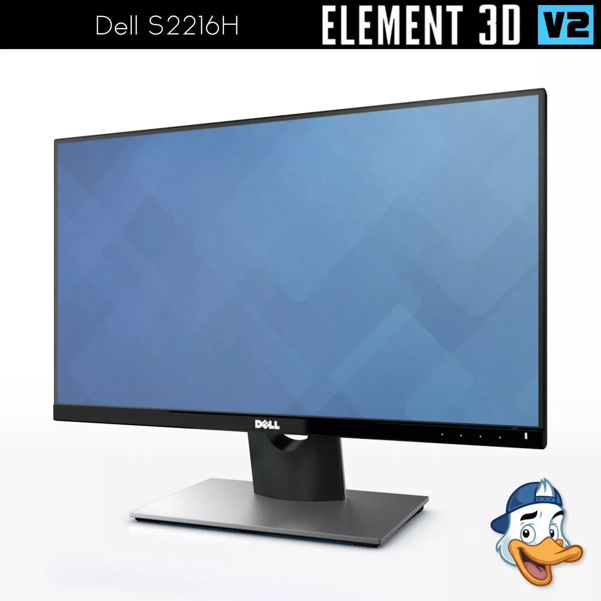 Dell S2216H for Element 3D 3D model_0