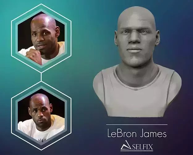  3D Sculpture of LeBron James 3D print model