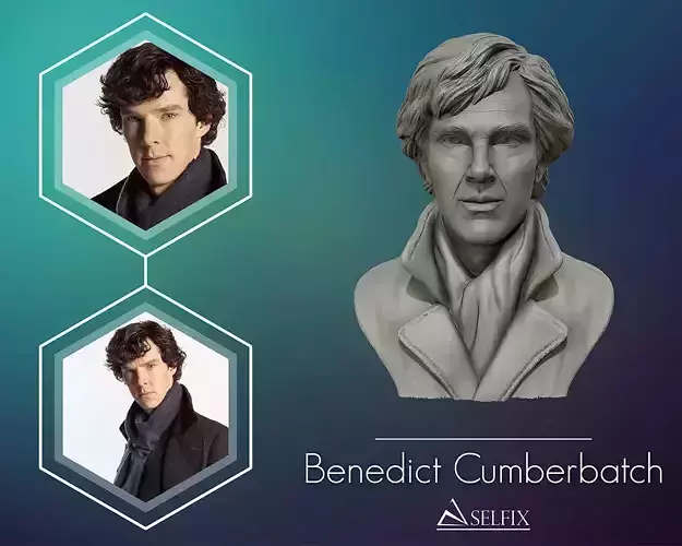 3D Sculpture of Benedict Cumberbatch