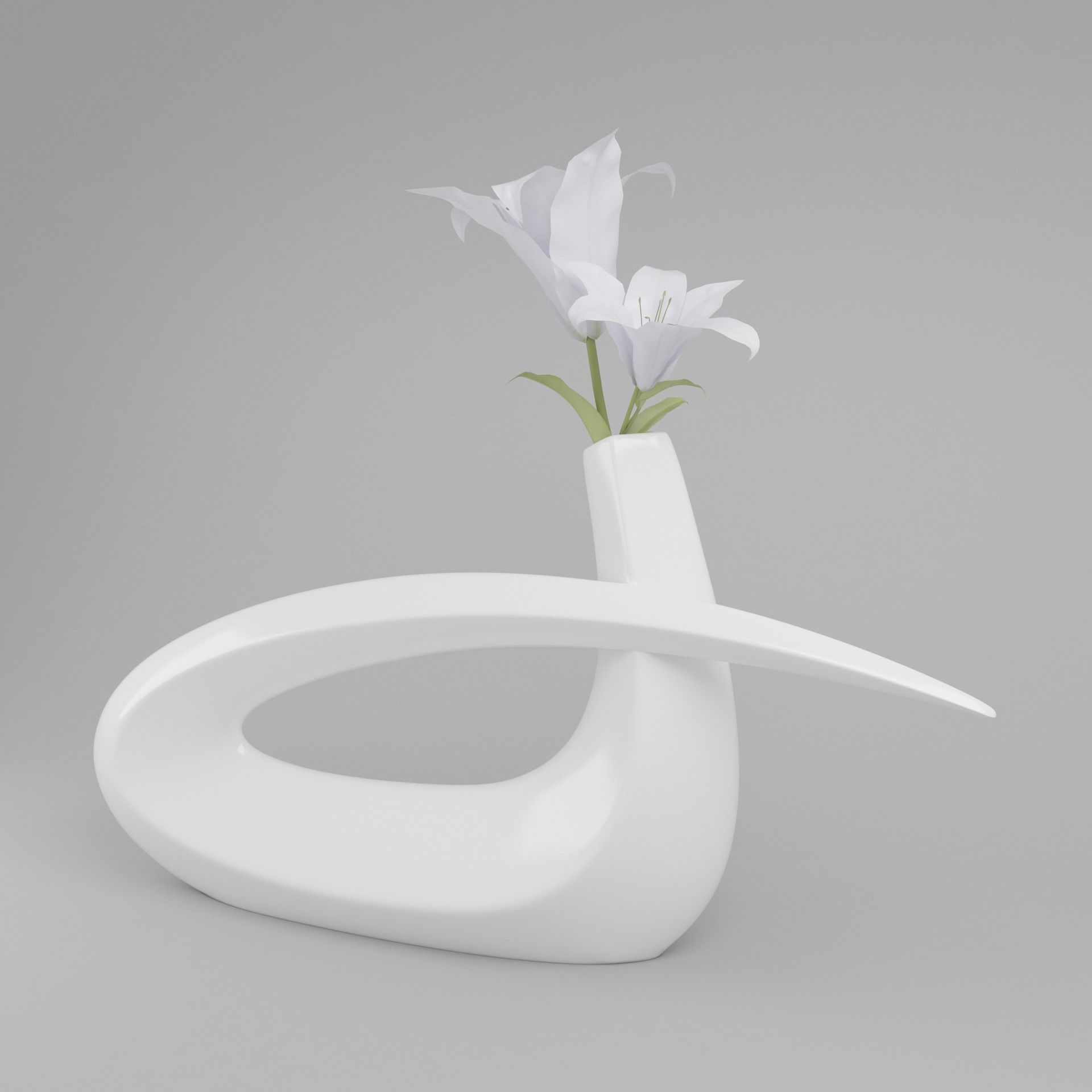 Omicron Decoration Vase Free low-poly 3D model_0