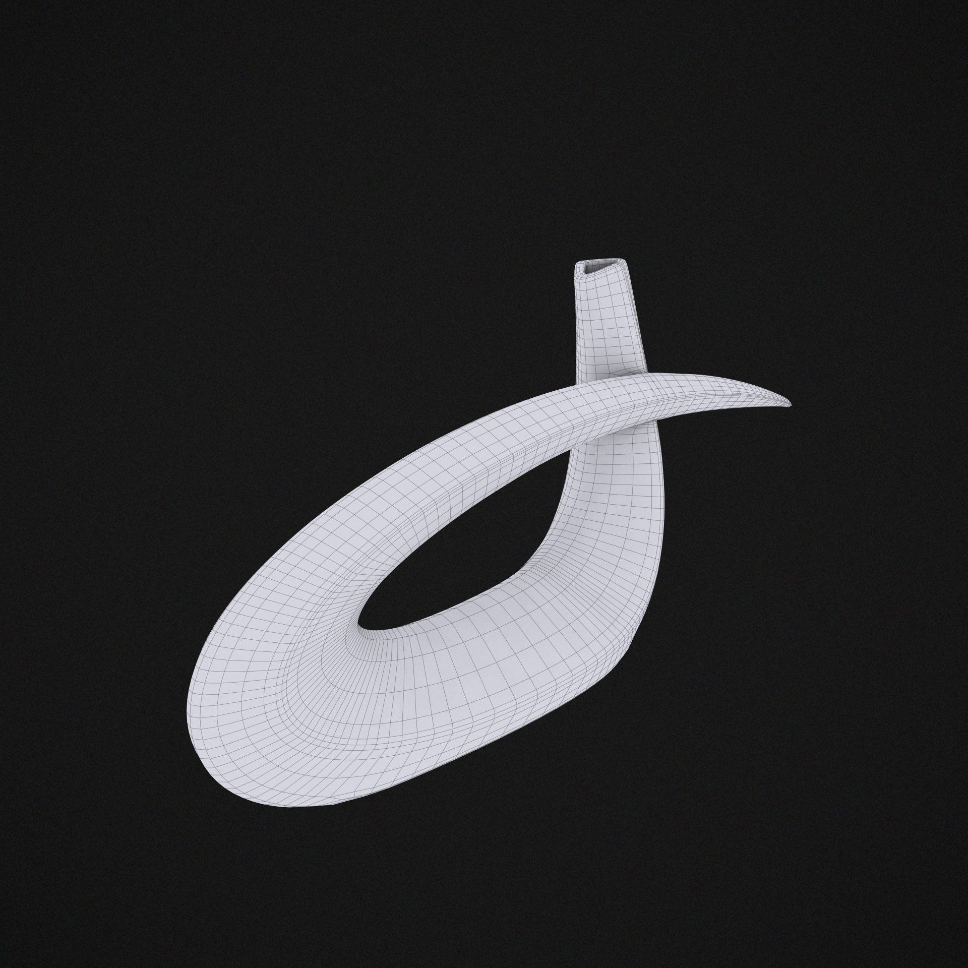 Omicron Decoration Vase Free low-poly 3D model_11