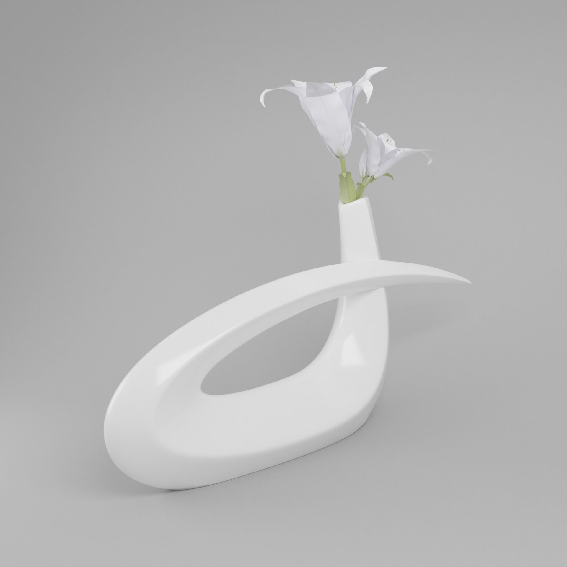 Omicron Decoration Vase Free low-poly 3D model_1