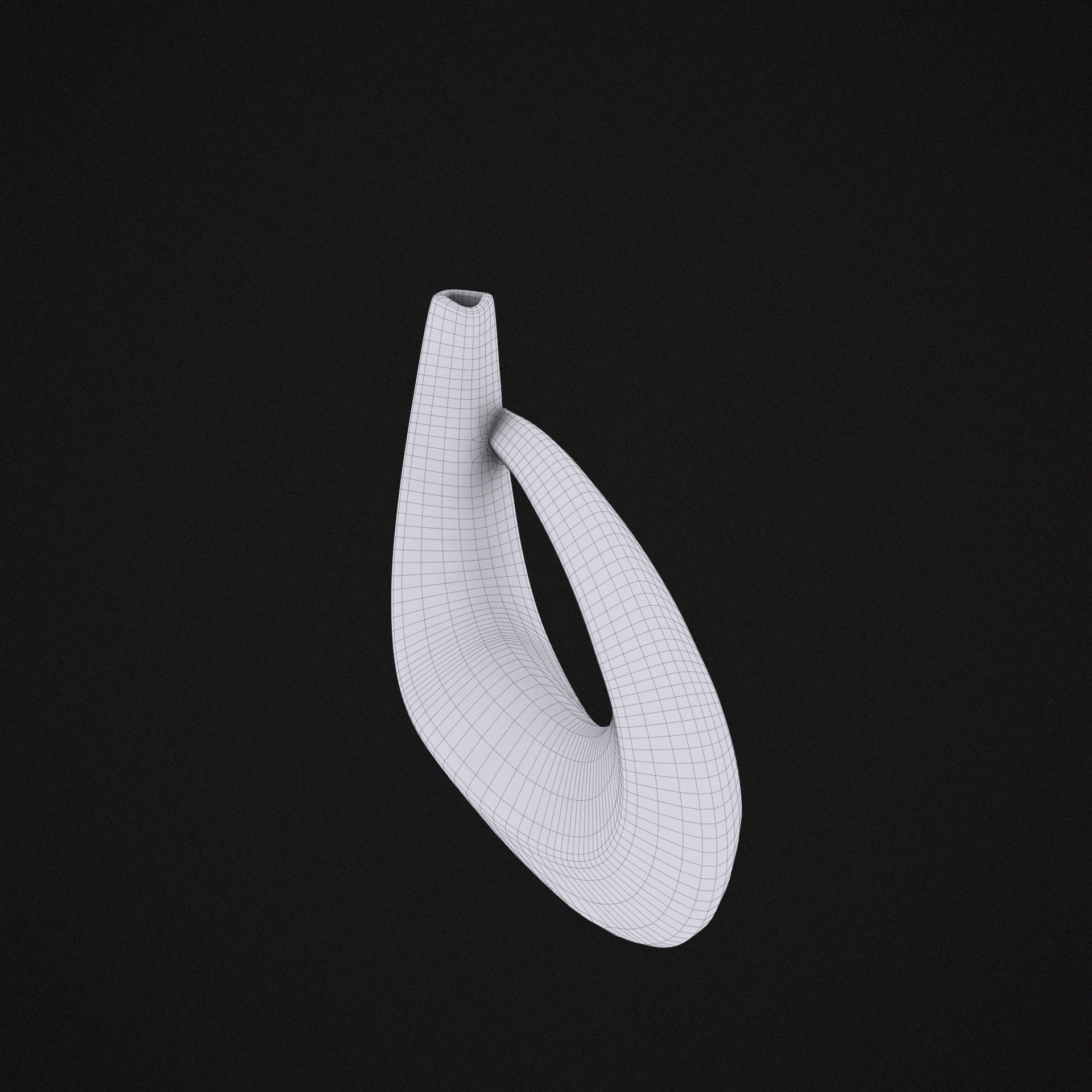 Omicron Decoration Vase Free low-poly 3D model_12