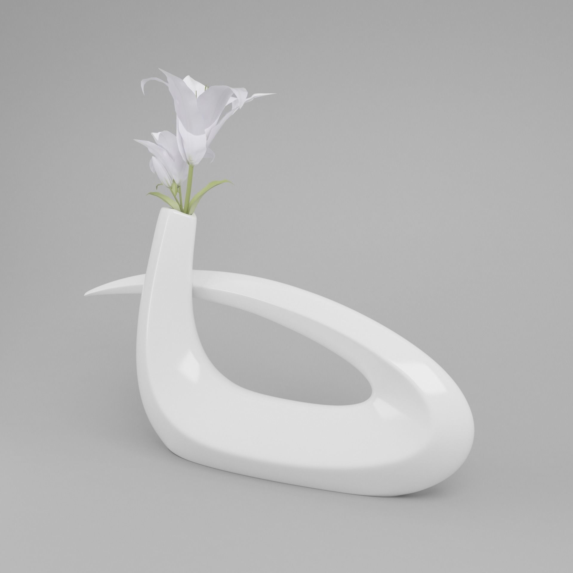 Omicron Decoration Vase Free low-poly 3D model_2