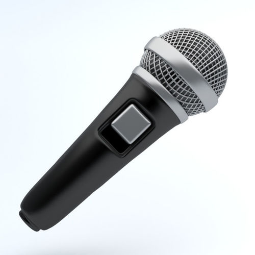 microphone icon Low-poly 3D model