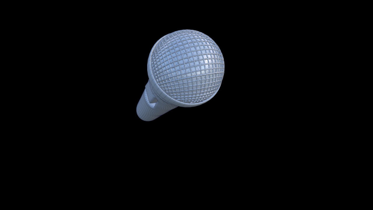 microphone icon Low-poly 3D model_2