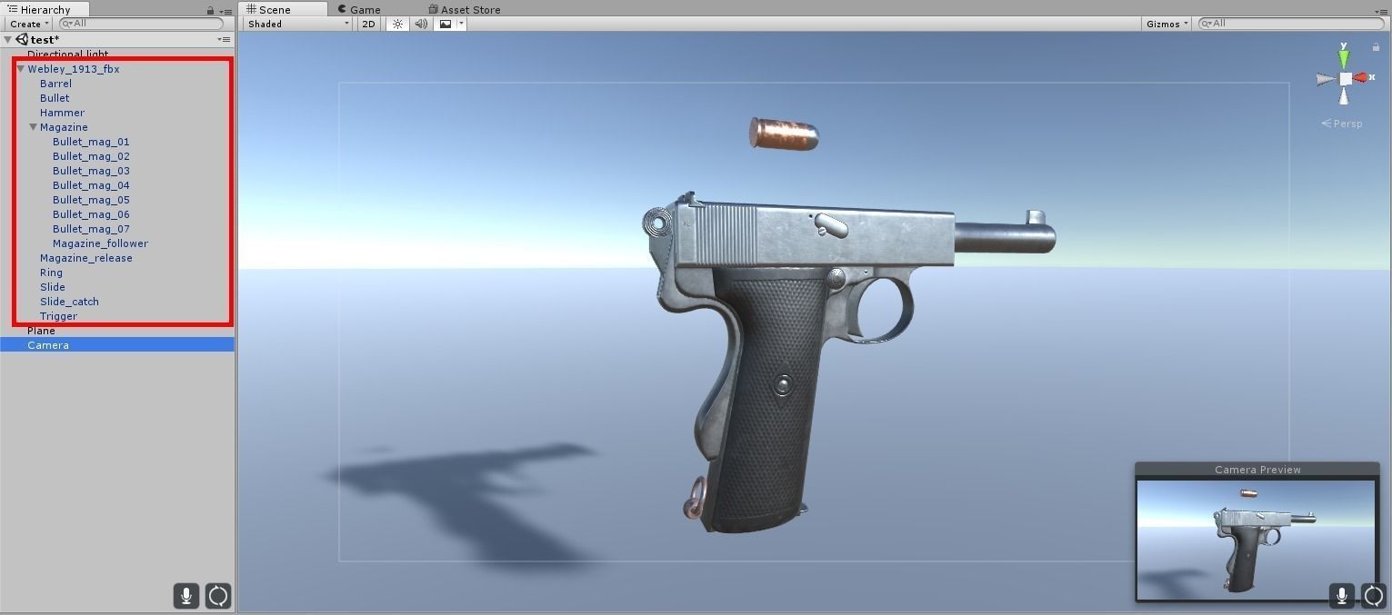 Webley 1913 PBR Low-poly 3D model_18