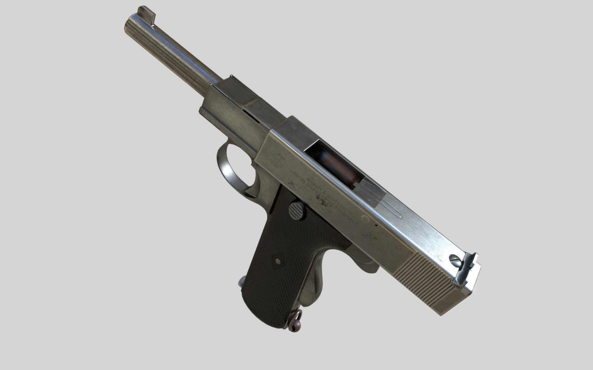Webley 1913 PBR Low-poly 3D model_10